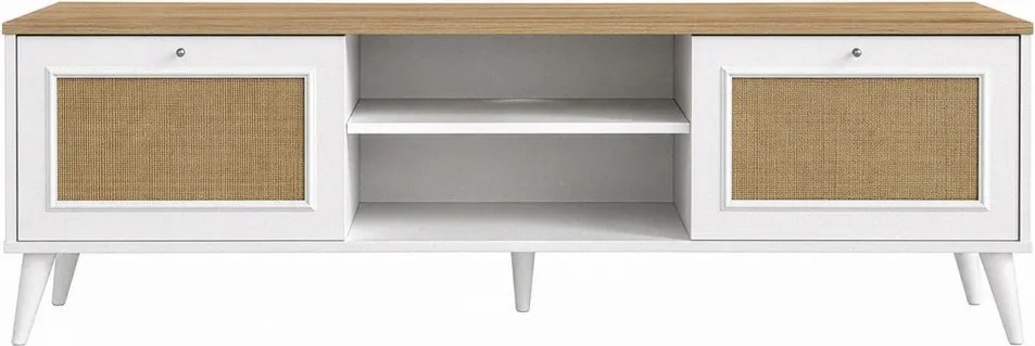 Mount TV-állvány, fehér-tölgy, 180 cm