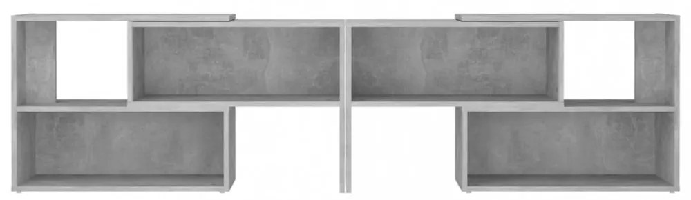 betonszürke szerelt fa TV-szekrény 149 x 30 x 52 cm