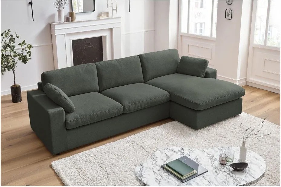 Zöld sarokkanapé Belair – Bobochic Paris