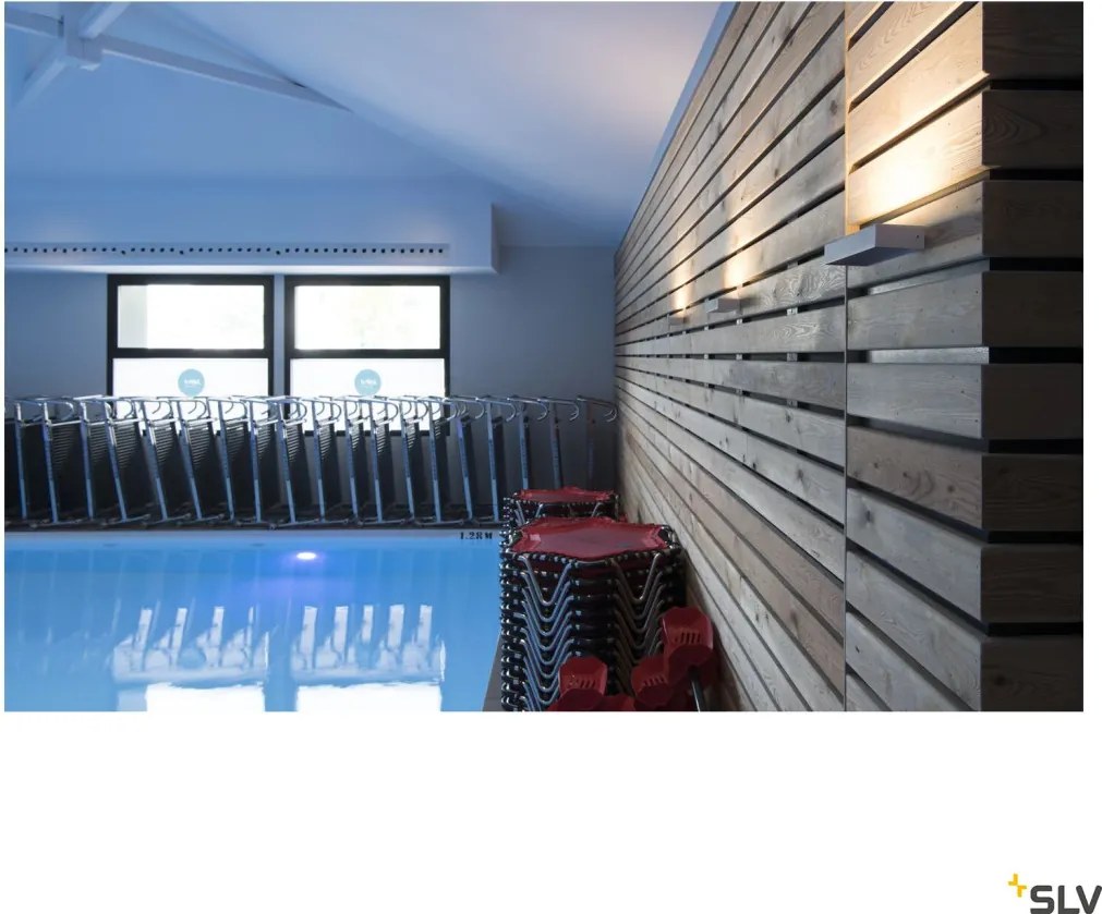 SLV 1002070 PEMA Modern Kültéri Fali Lámpa Fehér, Átlátszó LED IP54