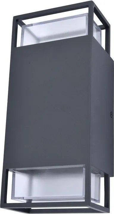 LUTEC 5107101118 RIDGE Modern Kültéri Fali Lámpa Antracit GU10 IP44