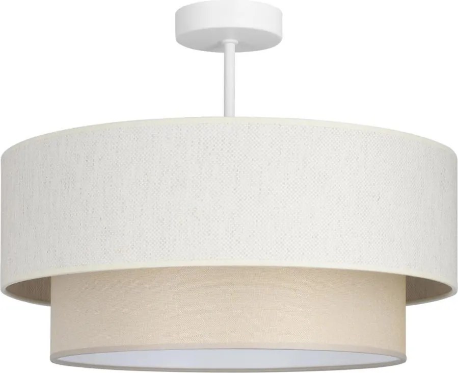 Felületre szerelhető NATIA csillár, 1xE27/60W/230V, átm. 45 cm, krémszínű