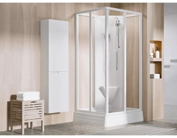 Ravak A007701120 - ANGELA négyzetes zuhanytálca 90×90 cm, fehér