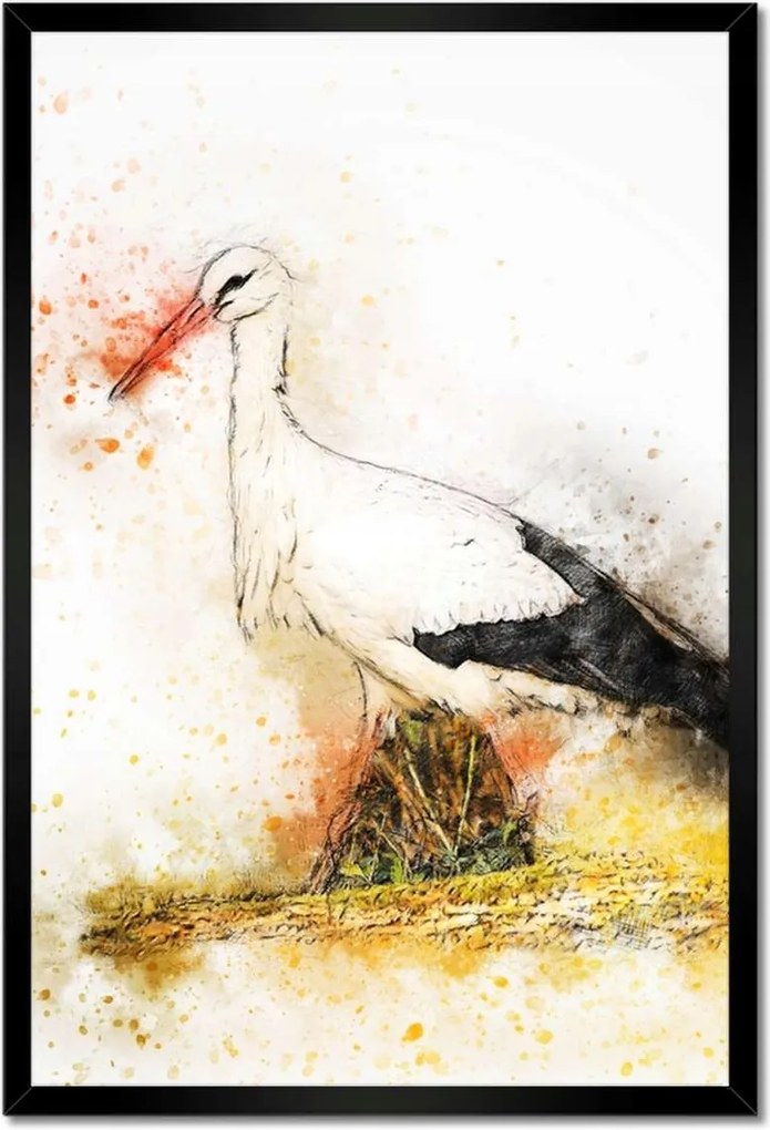 Poszterek keretben 40x60 Gólya