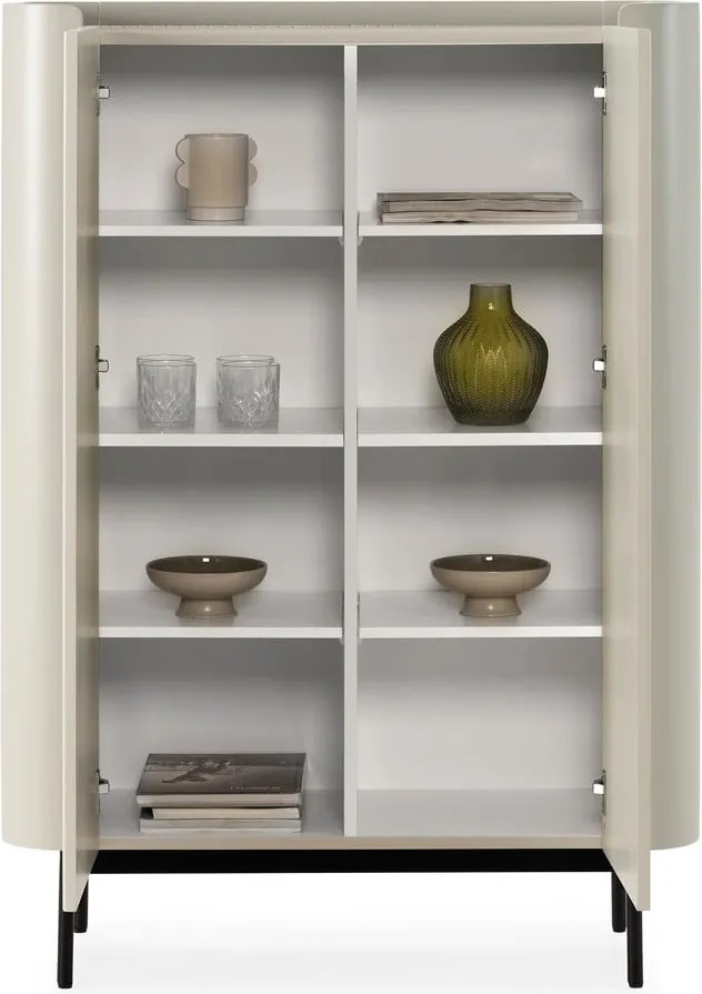 Krémszínű szekrény 100x140x40 cm Willa – MOME