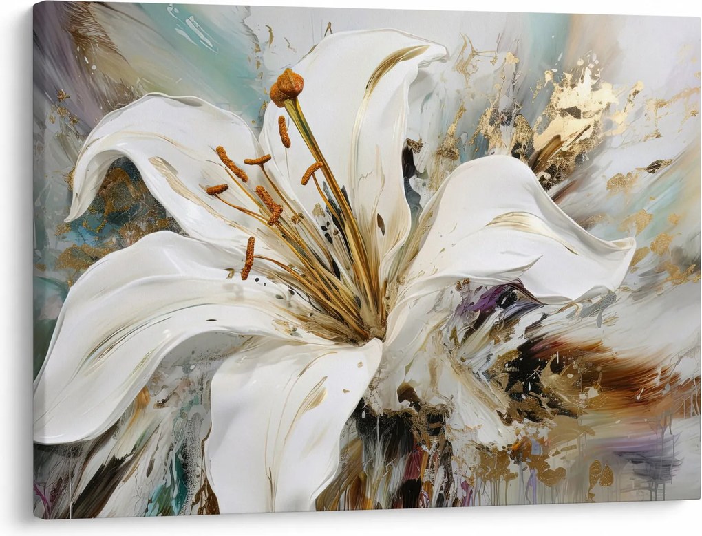Kép - Absztrakció liliommal (70x50 cm)