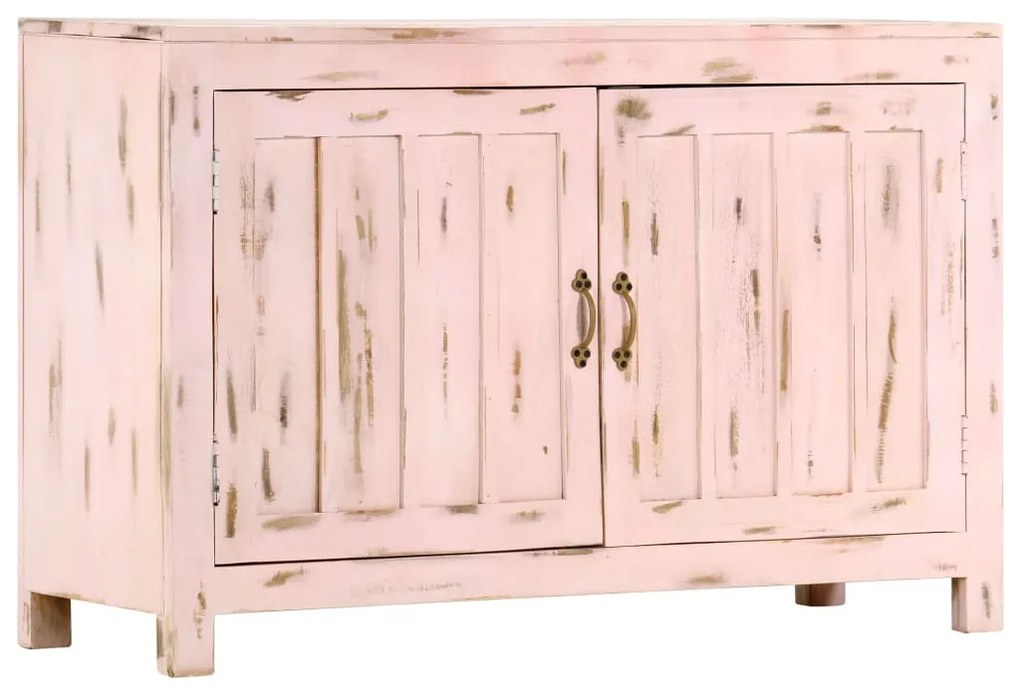 világos rózsaszín tömör mangófa tálalószekrény 110 x 35 x 70 cm