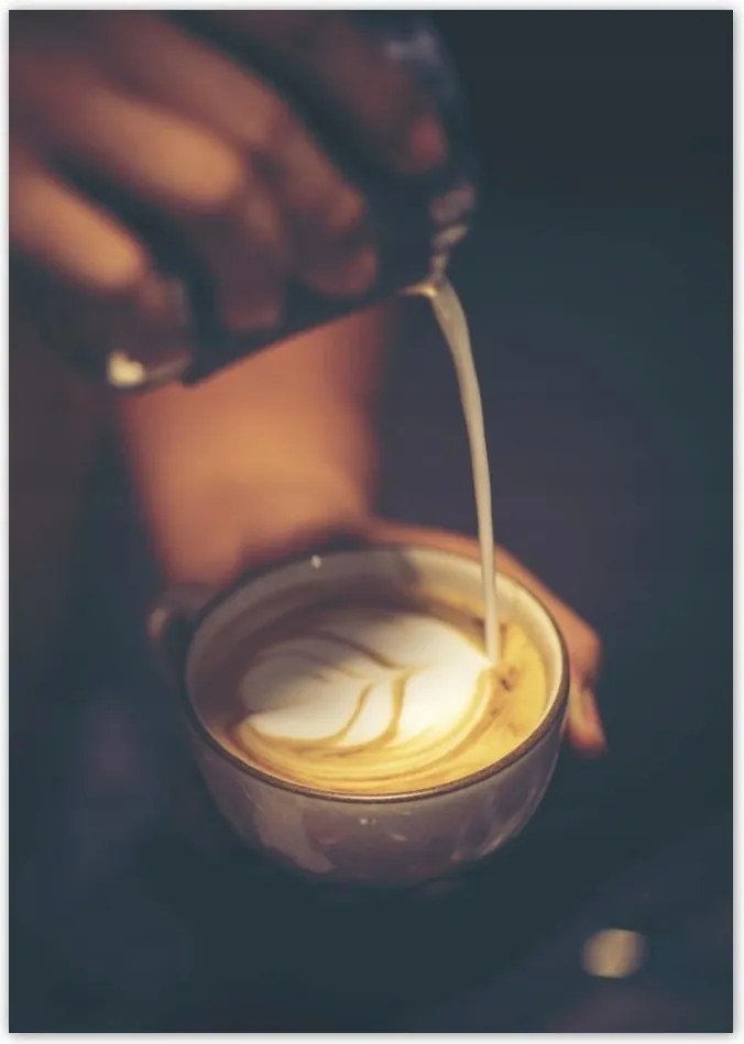 Poszterek A5 Pion Kávé latte art kávézó