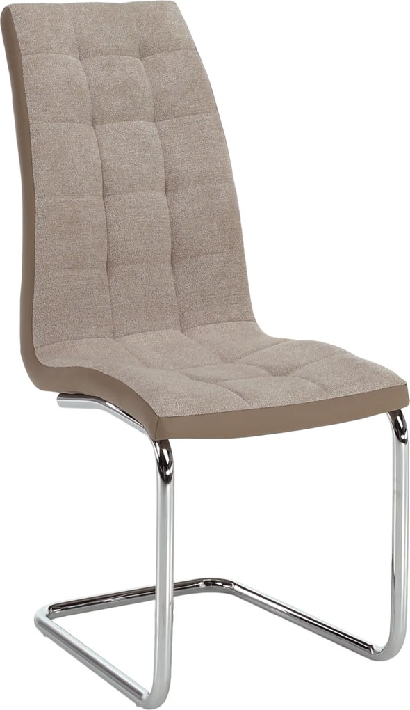 Étkezőszék, bézs/króm, SALOMA NEW