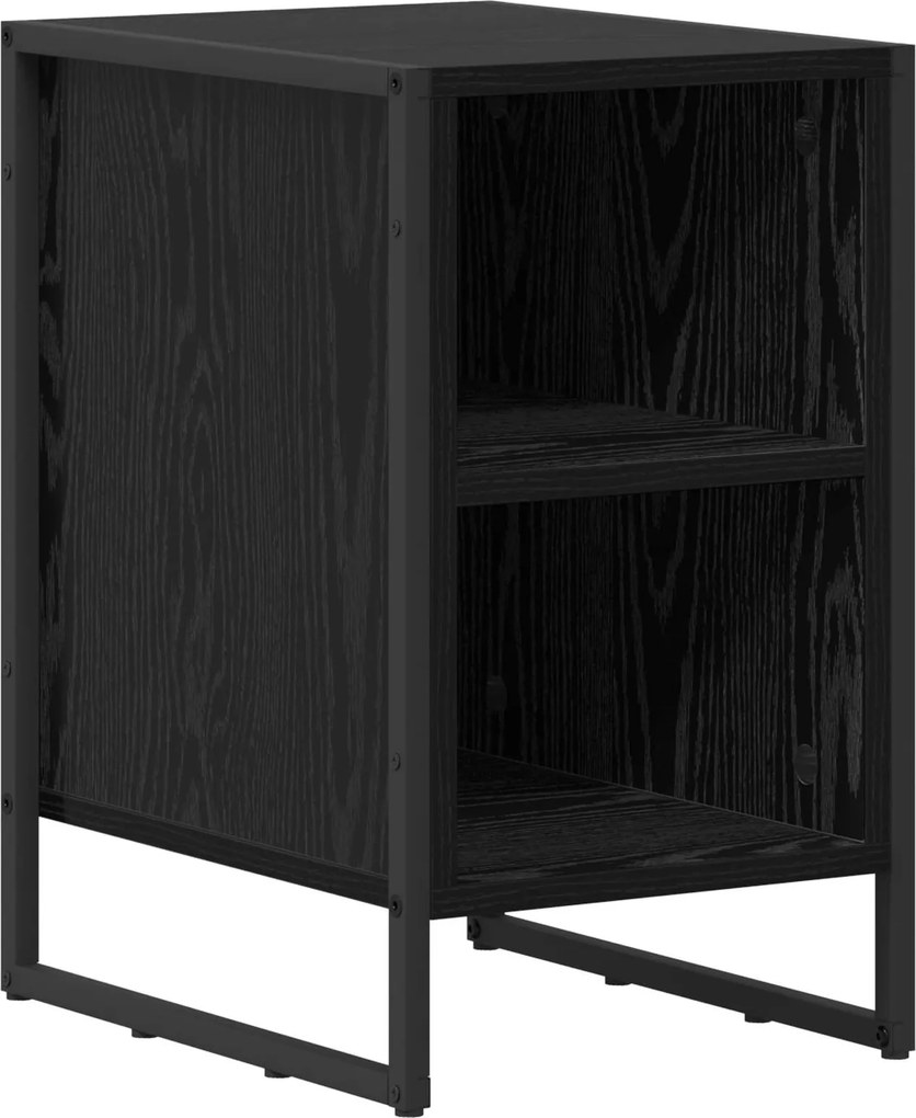 vidaXL Éjjeli asztal Fekete tölgy 39.5 x 30 x 50 cm Faanyag