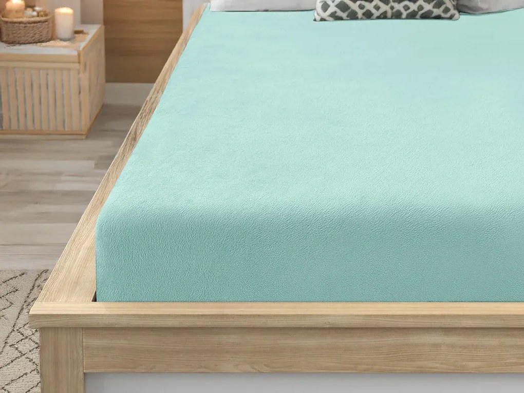 SOFT mentol mikroplüss lepedő 90x200 cm