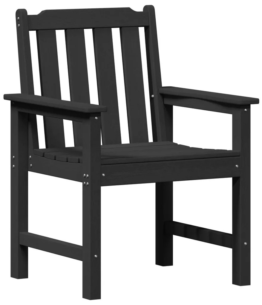 Kerti Étkezőszékek 6 db Fekete 65,5x55,5x88 cm HDPE