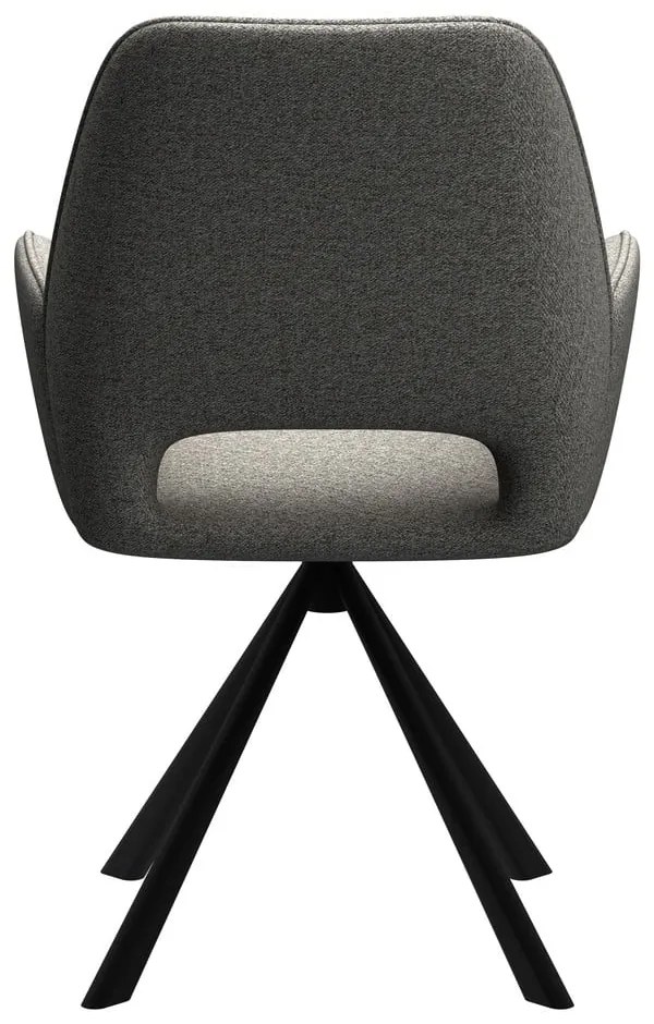 Sötétszürke karfás étkezőfotel Graham – Actona