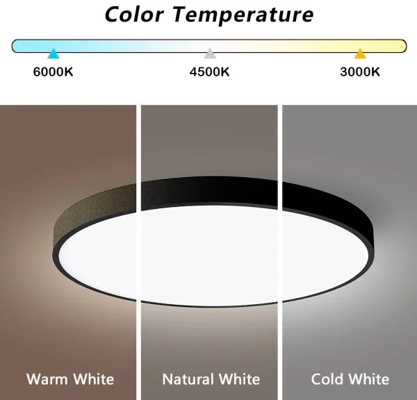 Immax NEO 07249L-LED Dimmelhető lámpa SEMPLICI 48W/230V Wi-Fi Tuya black+ + távirányító