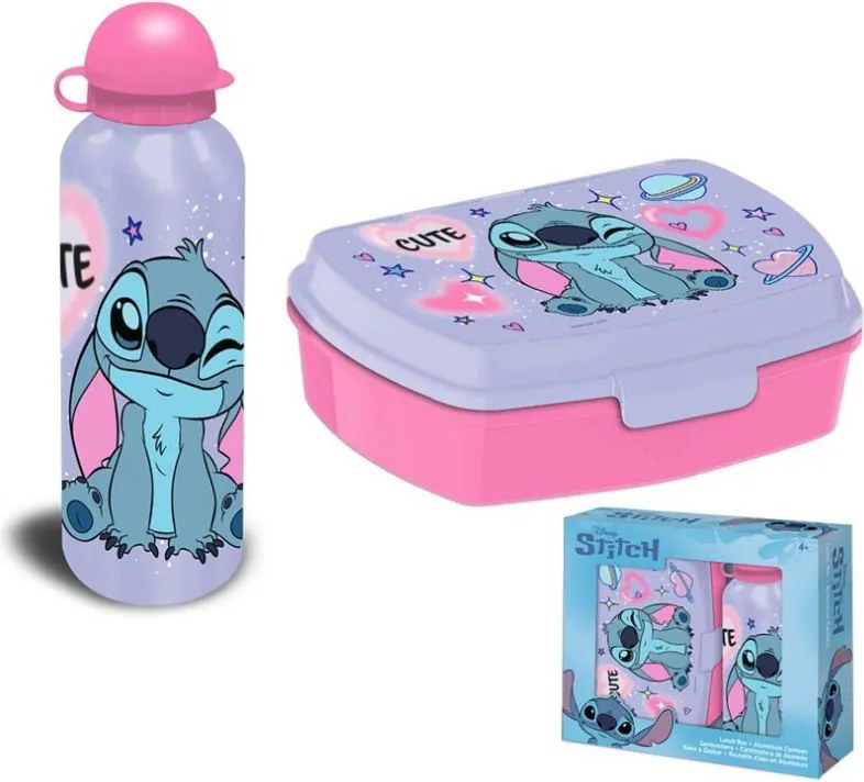 Disney Lilo és Stitch, A csillagkutya This World szendvicsdoboz + alumínium kulacs szett