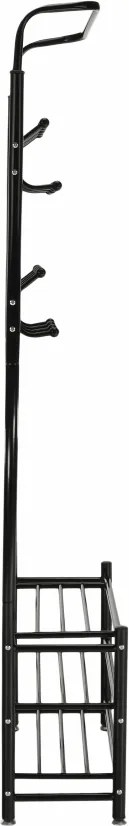 Fogas cipőtartóval, fekete fém, BARNUM