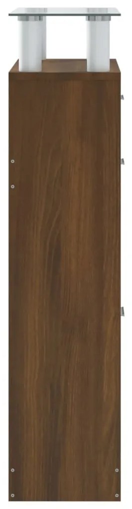 vidaXL barna tölgyszínű szerelt fa cipősszekrény 63x24x104 cm