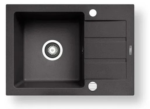 Pyramis 70166501 - NEXT konyhai mosogató 62x44 cm gránit/fekete matt