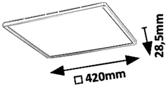 Rabalux 3430 - Fényerőszabályozható LED mennyezeti lámpa PAVEL LED/22W/230V