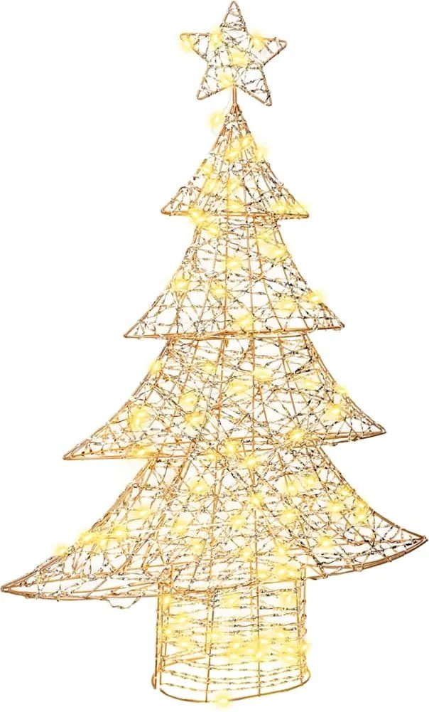 vidaXL Karácsonyfa 120 LED-del Meleg fehér 120,5 cm PET