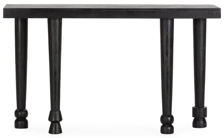 Fekete mangófa konzolasztal 40x130 cm Inaya – MOME