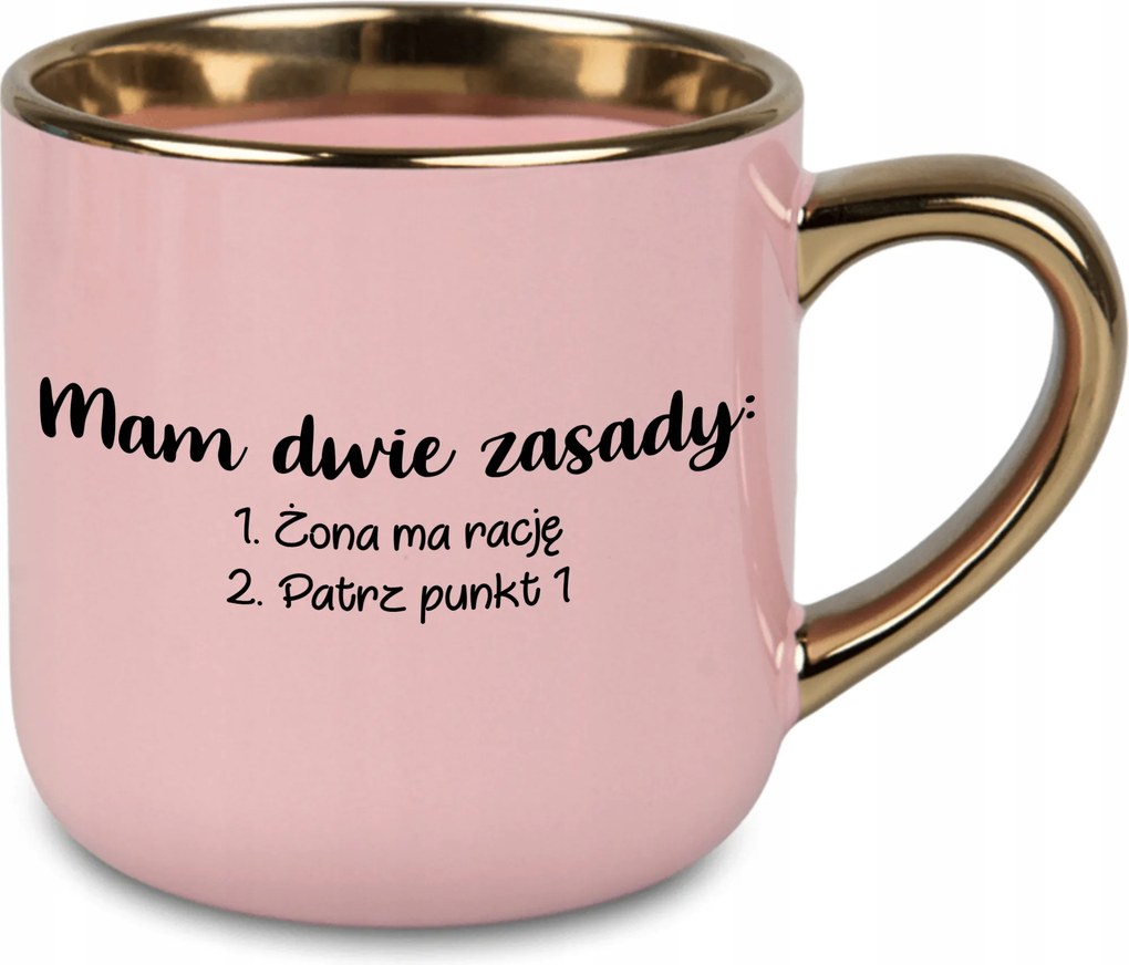 Bögre Nagy Rózsaszín Két Szabályom Van Ajándék Feleség Férj Pár Házasság