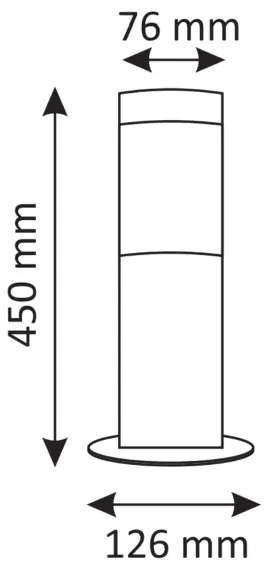 LED RGBW Dimmelhető kültéri lámpa LIVIA 1xE27/6,5W/230V 45 cm IP44 ezüstszínű