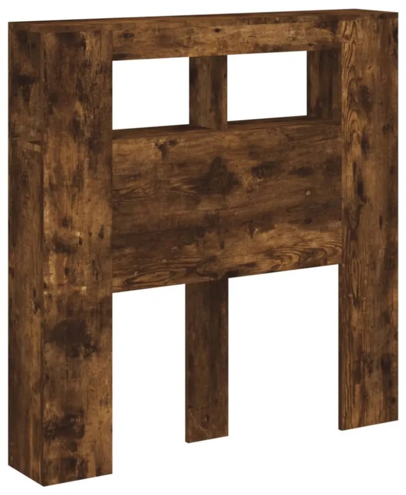 sonoma tölgy színű szerelt fa LED-es fejtámla 100x18,5x103,5 cm