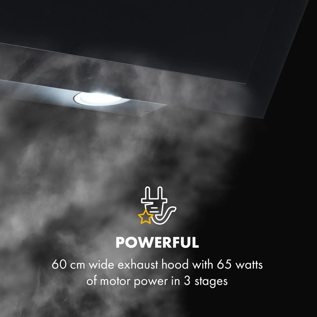 Athena 60, páraelszívó, 60 cm, 350 m³/ó, LED, fekete