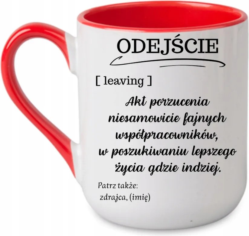 Bögre Távozás a munkából Búcsúajándék a munkából Piros 330 coffee