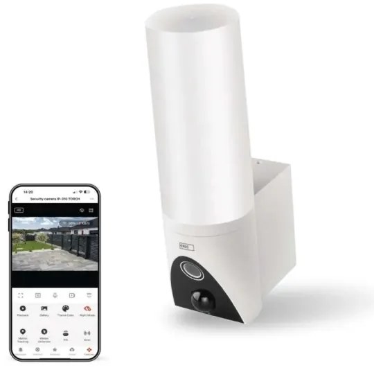 LED Intelligens kültéri kamera lámpával GoSmart LED/12W/230V IP65 Wi-Fi Tuya fehér