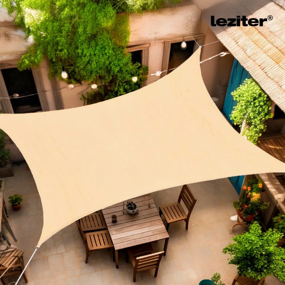 Rana napvitorla négyszög alakú 4x5 m bézs