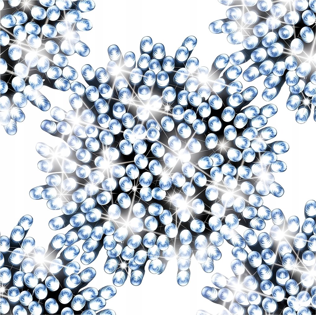 Karácsonyfa lámpák 300 Led Fehér Hideg Külső Belső