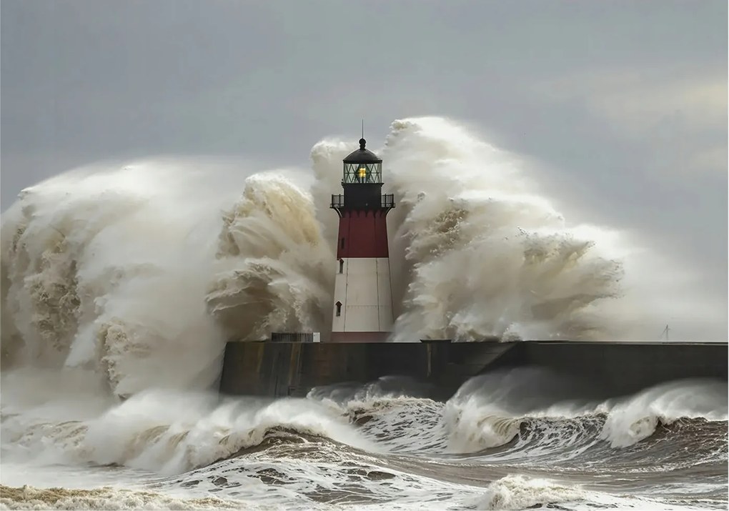 Flizelin tapéta falra Prémium tengeri hullámok 312x219 Ragasztó