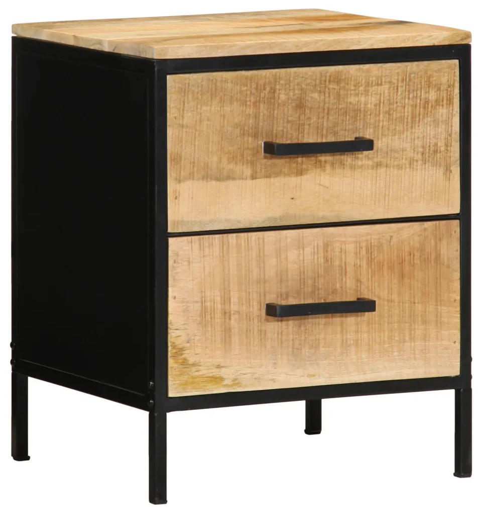 Éjjeliszekrény fiókkal 2 pcs Barna és fekete 40 x 35 x 50 cm