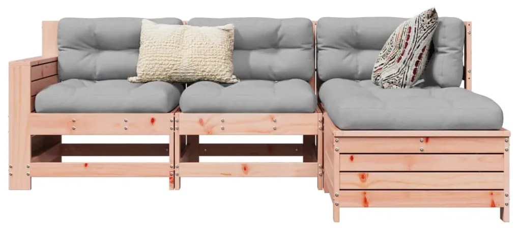 vidaXL 4 részes tömör duglászfenyő kerti kanapészett