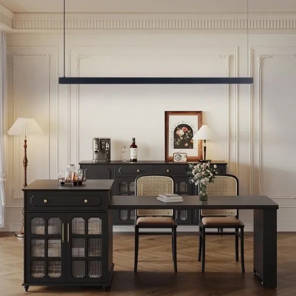 Immax NEO 07307L-LED dimmelhető kábelen függesztett csillár MADEIRA 33W/230V Wi-Fi Tuya 152 cm fekete