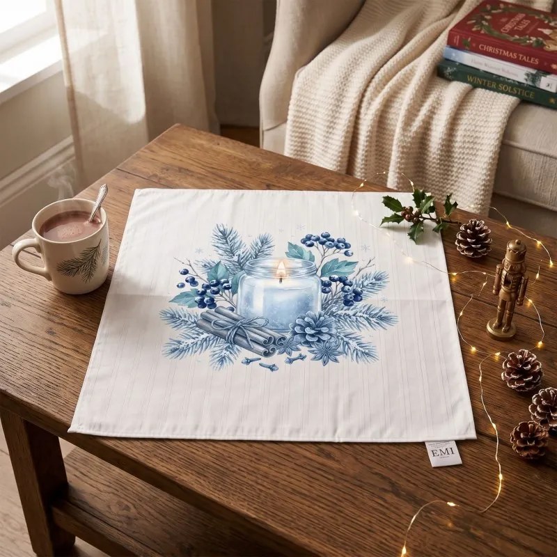 EMI Winter Blueberry damaszt terítő 40x40 cm
