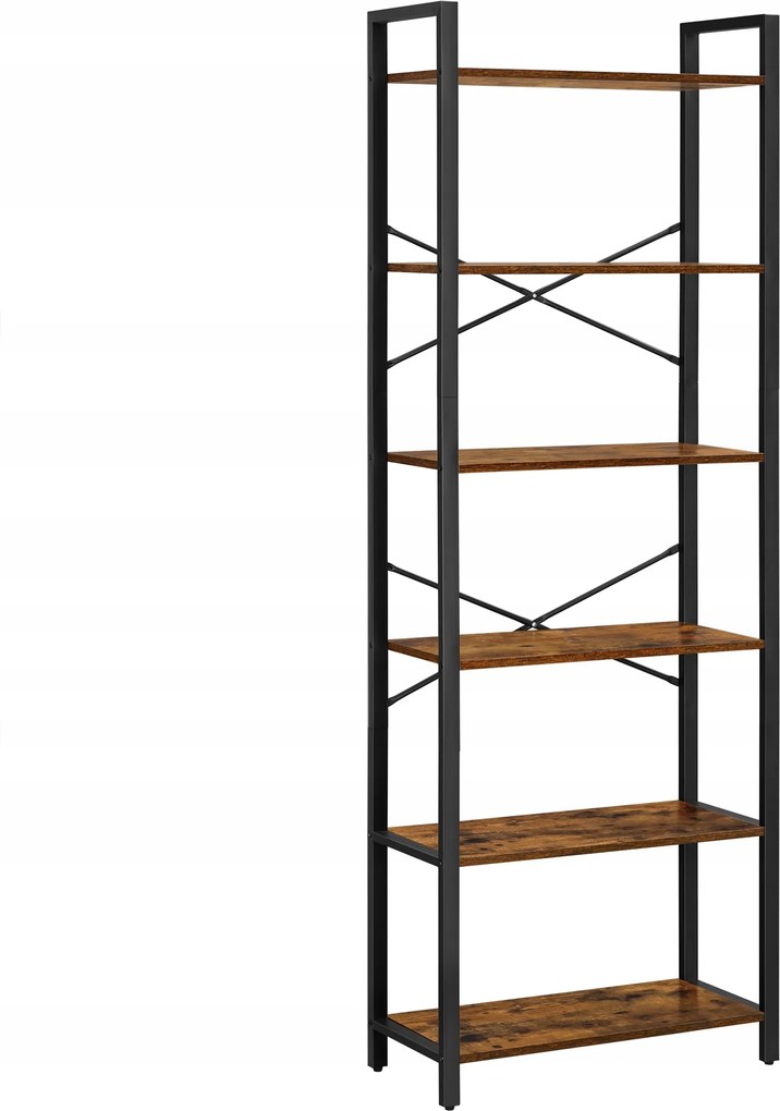 Loft könyvespolc vitrin 186 cm Ipari