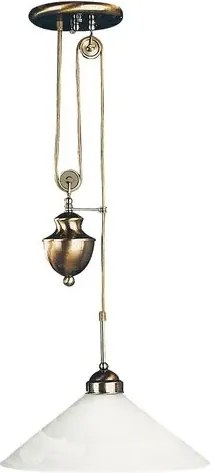 Rabalux csillár e27 100w bronz/fehér marian