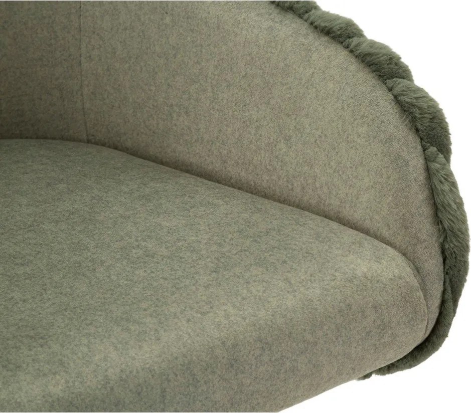 Zöld kárpitozott karfás bárszék szett 2 db-os (ülésmagasság 78 cm) Alaska – Mauro Ferretti