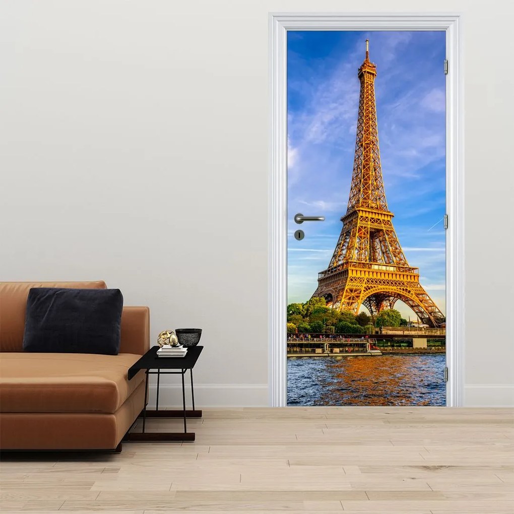 Fotótapéta ajtóra - Eiffel-torony (95x205cm)