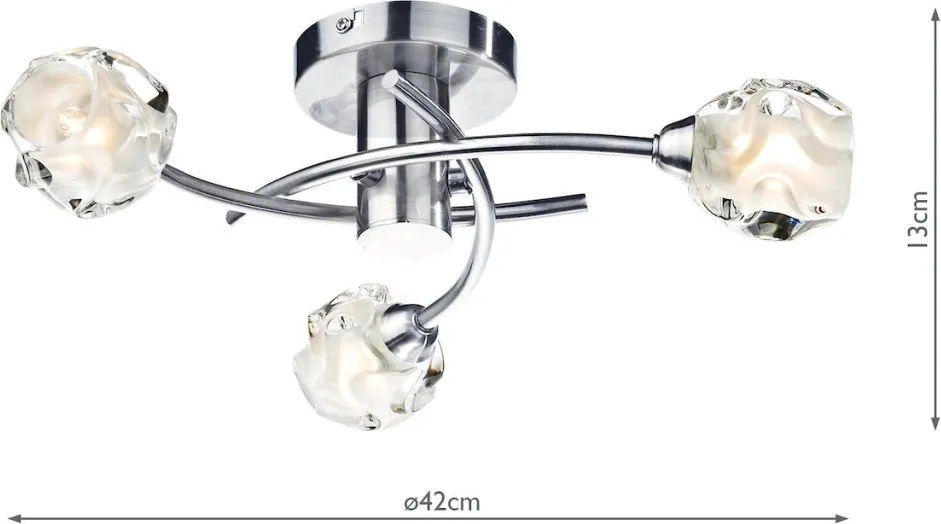 DAR LIGHTING SEA5346 SEATTLE Mennyezeti Csillár Szatén Króm G9 IP20