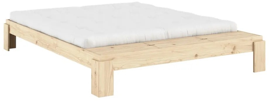 Natúr színű borovi fenyő franciaágy ágyráccsal 180x200 cm Layers – Karup Design