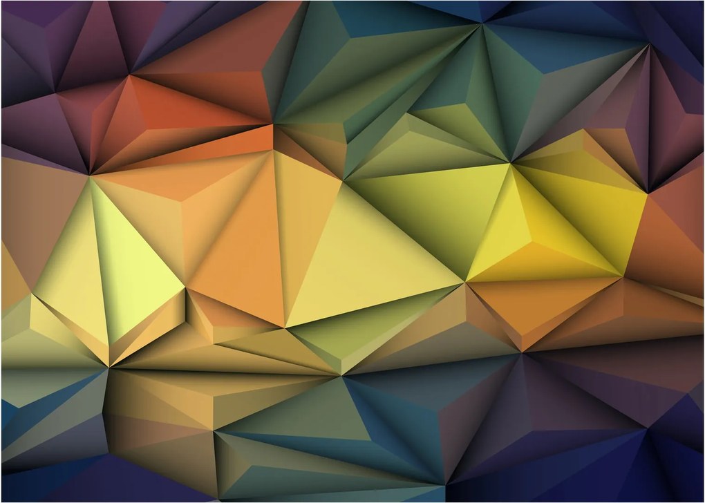 Kép - Sokszögű 3D absztrakció (70x50 cm)