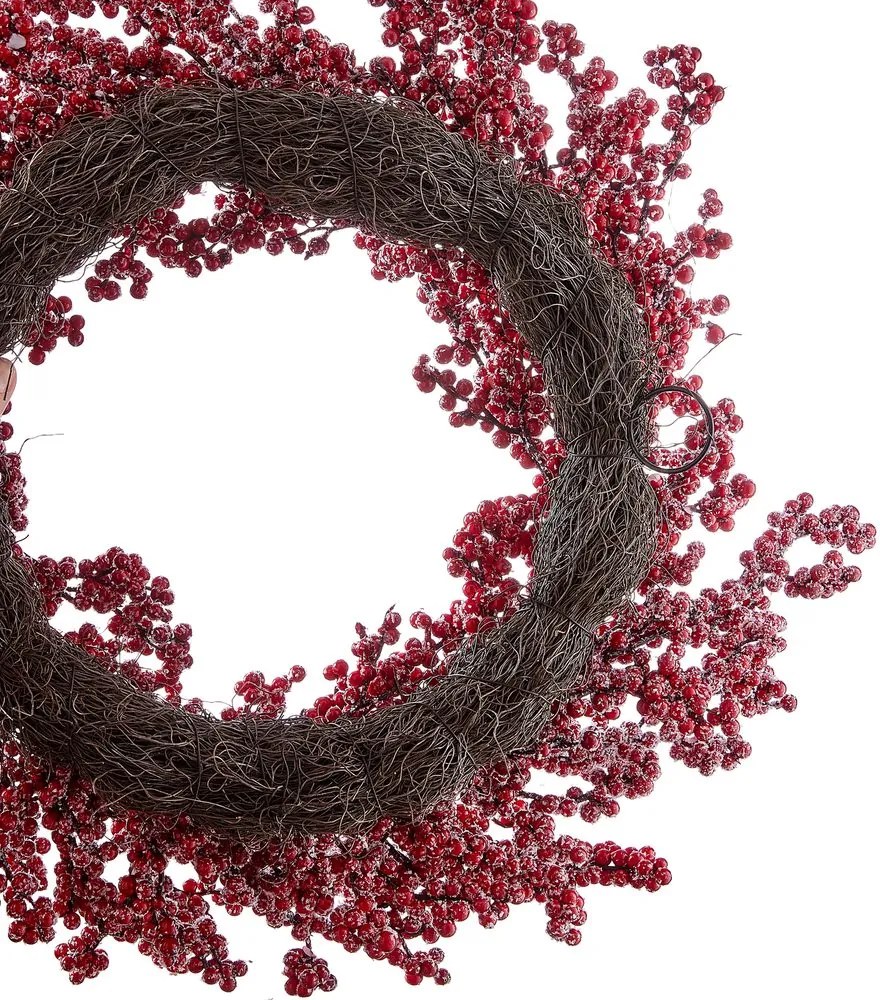 FLORISTA koszorú Ø56 cm, piros bogyós