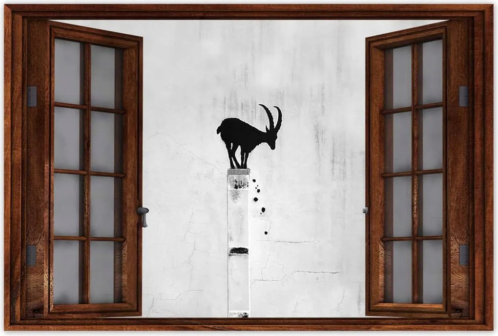 Poszterek 90x60 Kozica Banksy Hegyi gazella Nincs magánélet Falfestmény