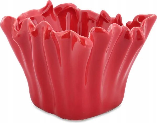 Tál korall tál, négyzet alakú, dekoratív