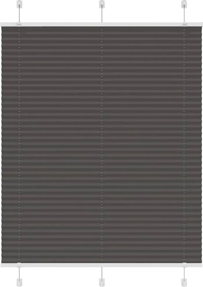vidaXL pliszírozott redőny fekete 110x100 cm szövetszélesség 109,4 cm