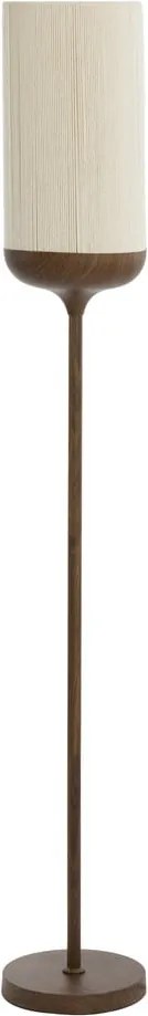 Sötétbarna állólámpa textil búrával (magasság 159 cm) Dania – Light & Living